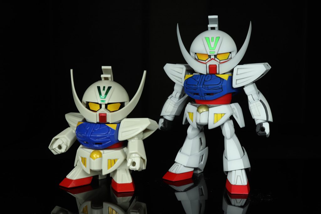 SDCSシリーズのクロスシルエットフレームを内部に仕込んだので、手足が長くなりましたね。基本的にSDのキットの部品を使っています。使わなかったのは腕の部分くらいでしょうか。