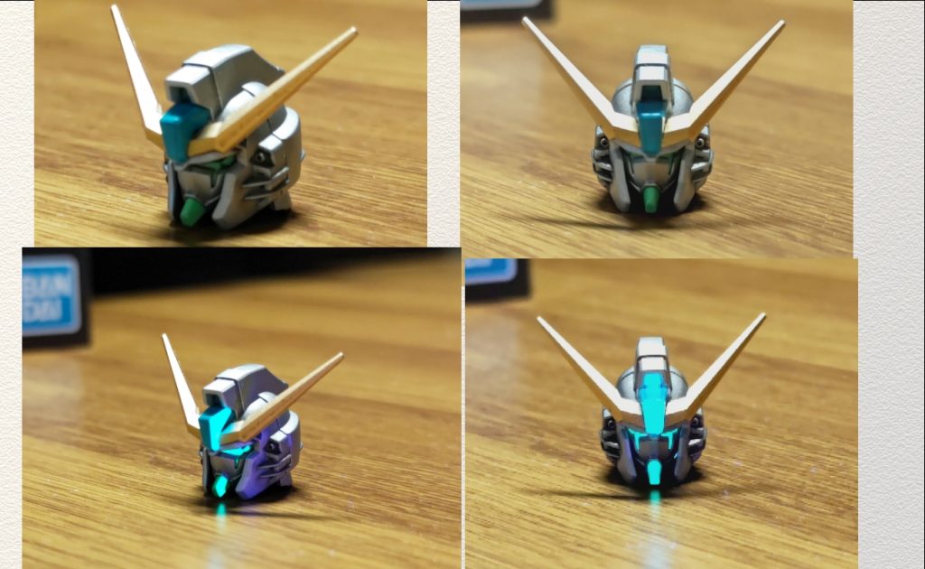 UVライトを当てると発光。悪役顔と言われたあのデスティニーが生まれ変われて涙を流しているかのようです。