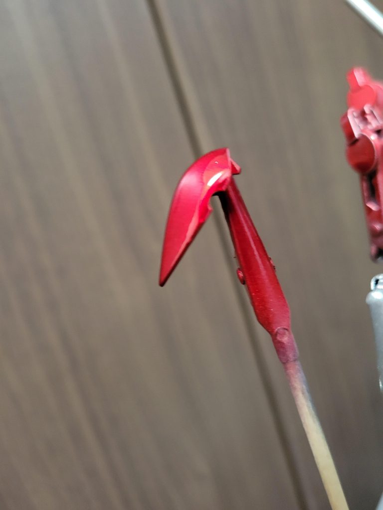 頭の赤はクレオスのジュラルミンの上からガイアのクリアレッドを吹きました。そこそこ上手くいって良かったと思ってます。