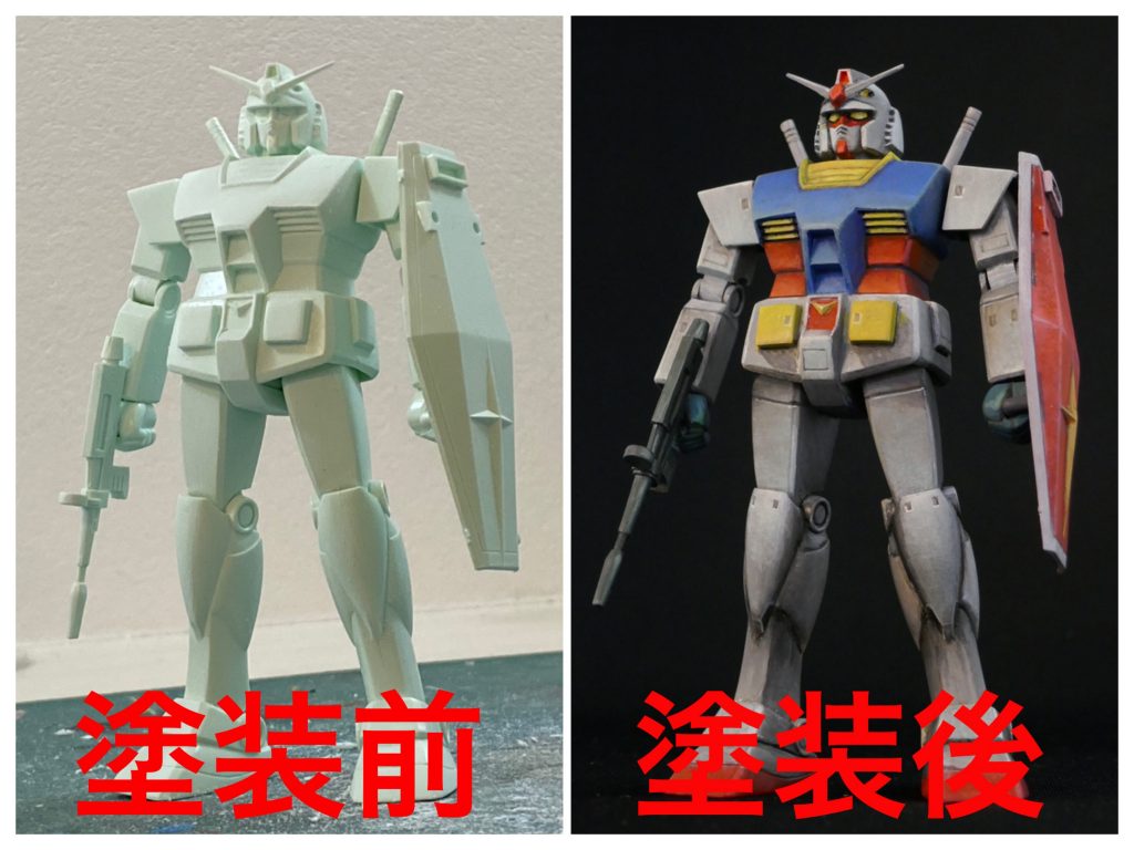 旧キット1/144ガンダム無改造作成–4枚目/制作者：ペーパーナイフ