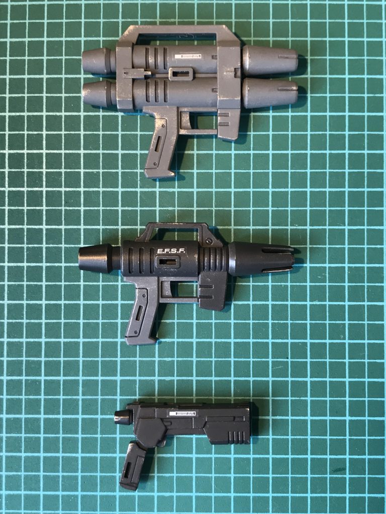 サブウェポン類もチッピングで使用感を出しています。