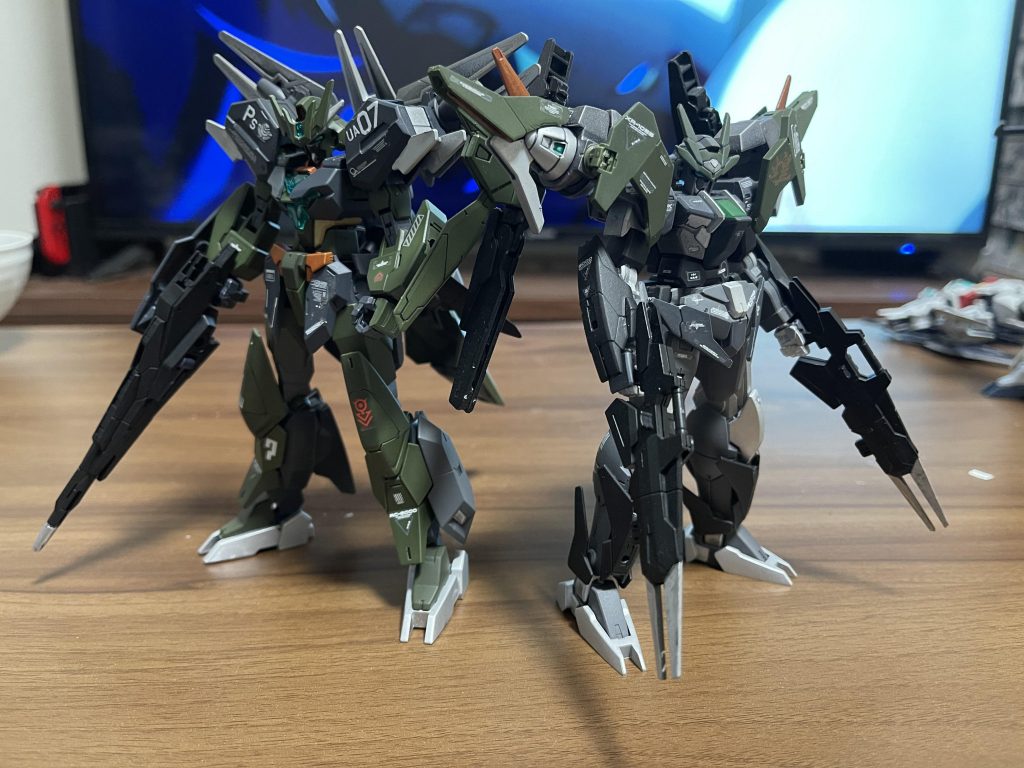 ユーラヴェンガンダムの前に作ったダブルオースカイとニコイチのカラーをイメージして作りました