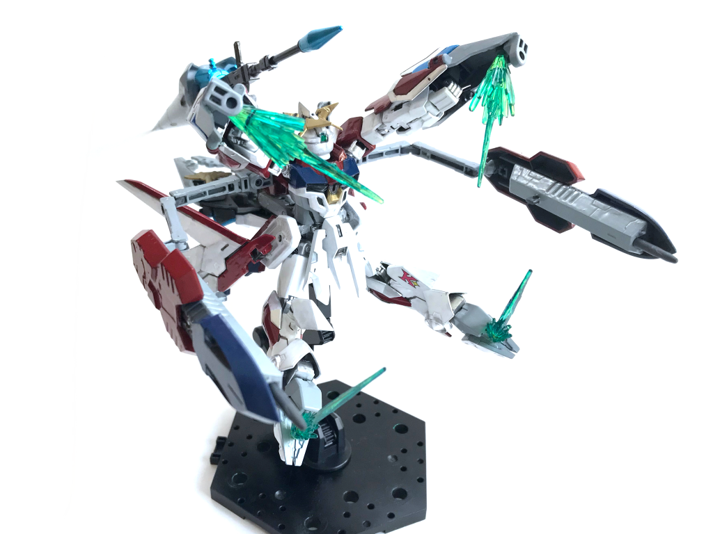 強襲形態・改[俺がファンネルになるんだモード]今回の目玉。膝アーマーを回転できるように改造しているのでイージスナイトよりもより素早く変形ができる、という設定。ロッソイージス譲りの6本アーム形態にもなっており、ついでにダインスレイヴを発射出来るようにもしておきました。最大の売りは余剰パーツが出なくなったこと。これ大事。以上ロッソイージスナイトの紹介でした。最後まで見ていただきありがとうございました。いいね押してもらえると嬉しいです。今回ミキシングに使用したキットはタグに書いておきます。