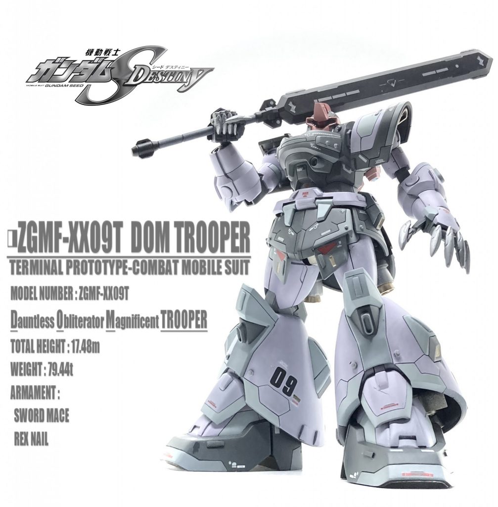 かなり古いキットですが、ドムのスリム版で気に入ってるキットです。ブックオフジャンク品なので手、武器など欠品しており既存のパーツを流用しました。バルバトスさんごめんなさい🙏