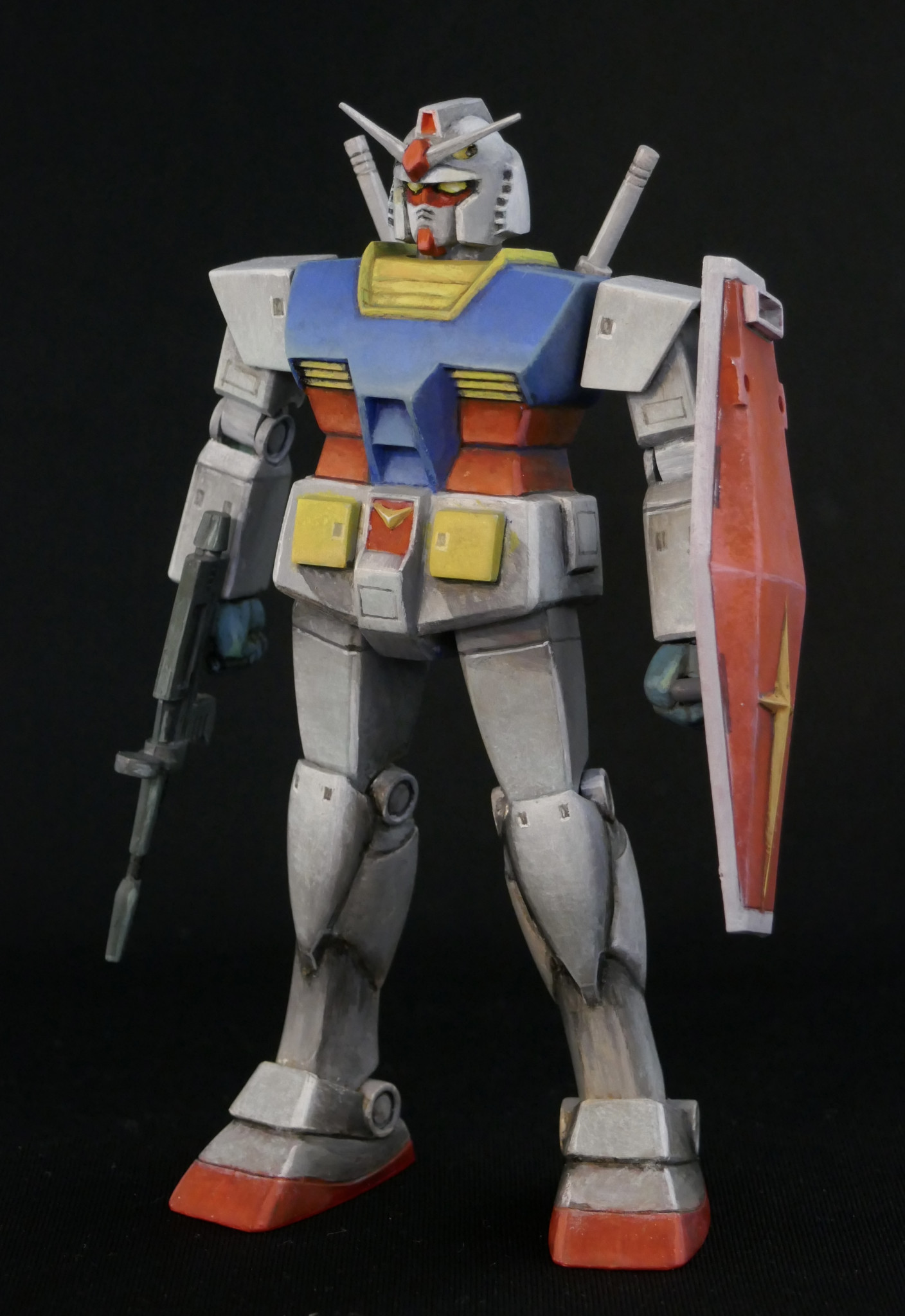 旧キット ガンダム 1/144 改修塗装済み完成品 ガンプラ - プラモデル