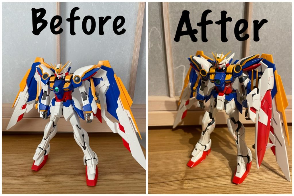 素組みとのビフォーアフター！情報量は結構増えたかなと思います♪