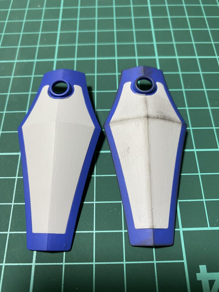 シタデルカラーで塗装後のウェザリングウェザリングマスター、ススでエッジ強調。ビフォーアフターを比べると断然違うので個人的にはお気に入りです