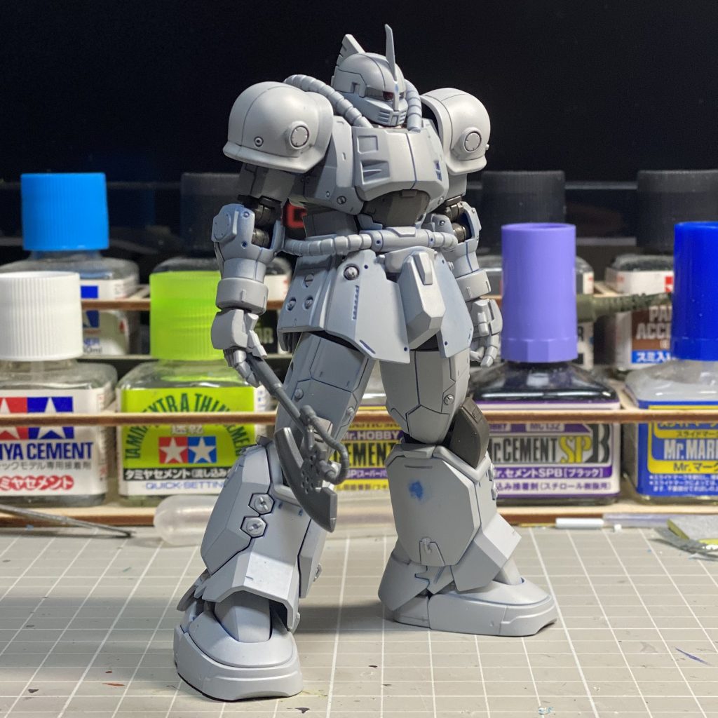 工作終了。リハビリだったので既存モールドの彫り直し、丸モールドを開口してディテールパーツに変更しただけだったりと大きなプロポーションの変更などはしていません。