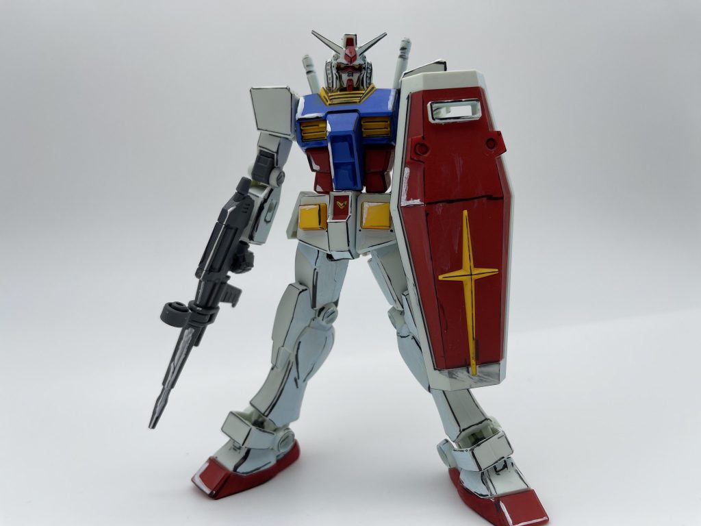 白背景で立たせてからの一枚。これは立体物感が強いです。次元を一つ下げられておりませんね…