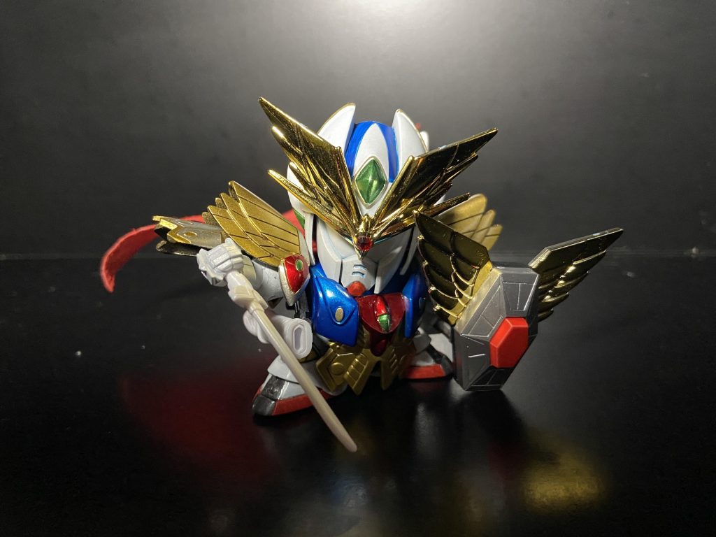 少し進めた状態。各所キラキラ緑はガンダムマーカーです✨