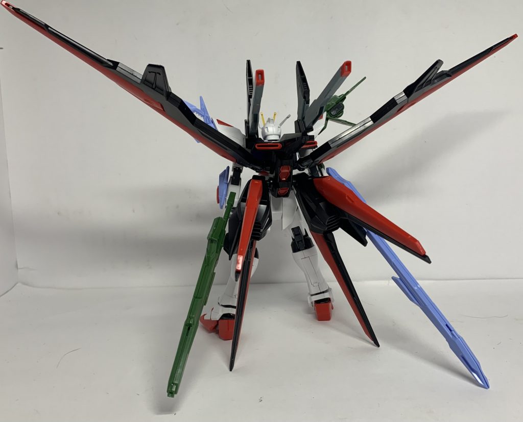 後ろ姿。翼で横幅を取るので撮影が大変でした。