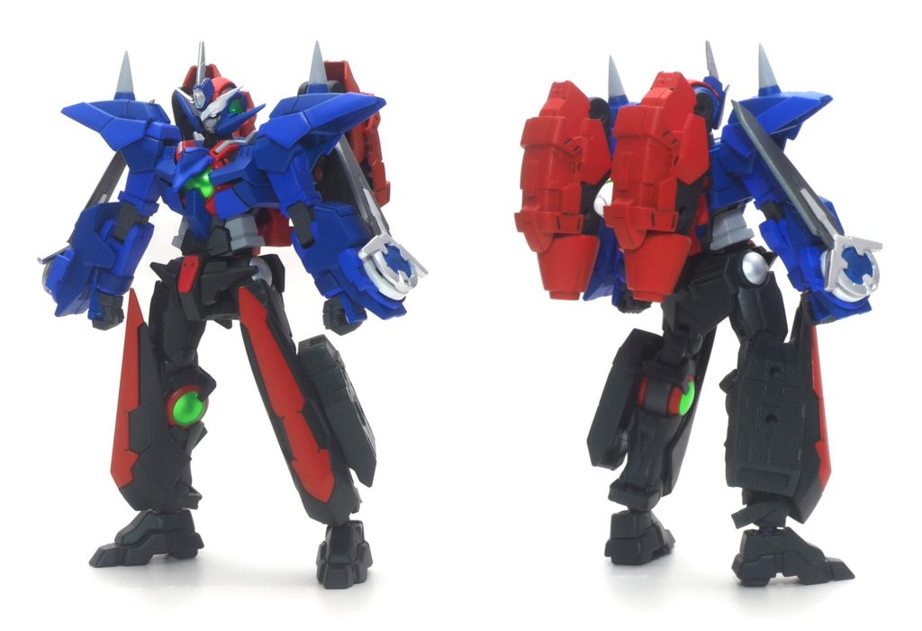 概要 ガンダムアメイジングエクシア(ベースはガンダムエクシアリペアⅡ)をベースに改造されたガンプラ。近接格闘戦を主眼に置いたエクシアとは対照的に、センサーの向上と装甲の防御力を高めるだけでなく、オプション兵装(ミサイルポッド)を装着するためのマウントラッチを各部に設ける等、重火器等の射撃戦闘に特化された改造が施されている。断固的ではないがアラスカにおいてその存在は目撃されており、その姿は鋭利を身に纏い、鱗には電離気体を帯びている、青い龍そのもであった。