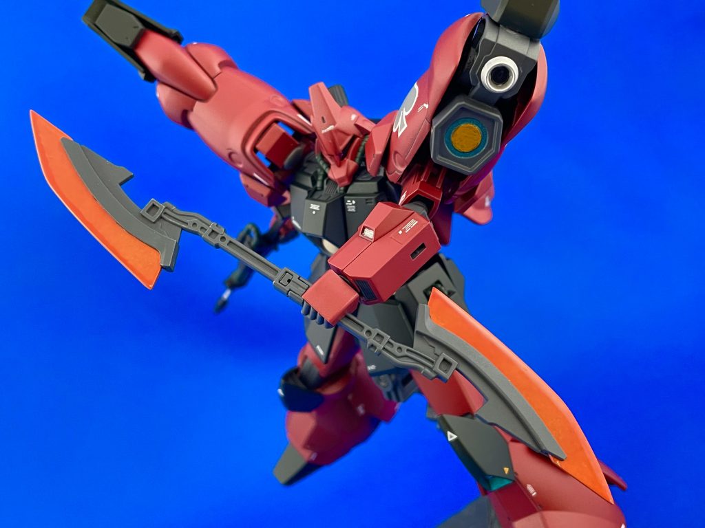 ヒートナギナタゥ!ゲルググといえばナギナタシナンジュスタインの余剰にプラ板で作った刃をつけてます