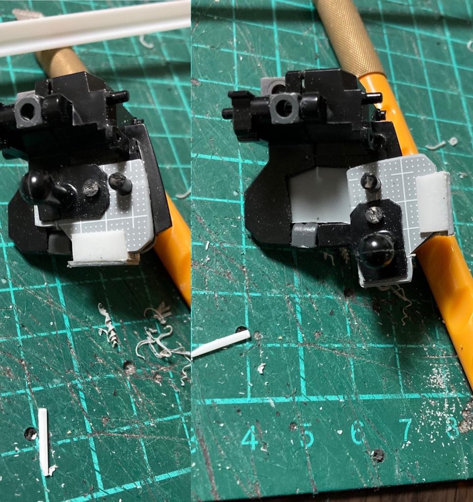 股関節はスイングするようにしました