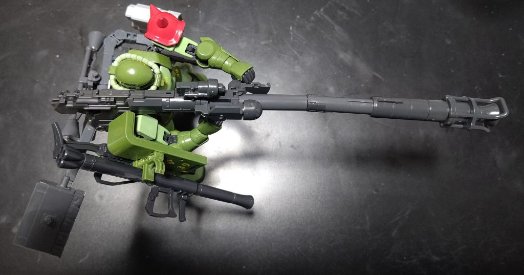 長射程ロケットバズーカシステムウエポンのシナンジュ用ロケットバズーカをアレンジシュツルムファウストの前例があるから、1年戦争のころからあってもおかしくないでしょう