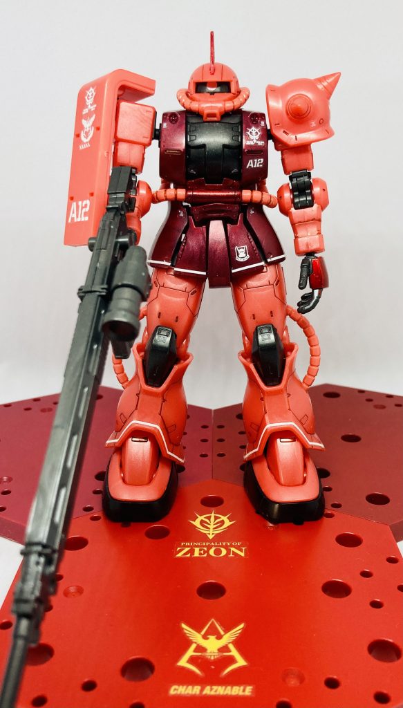 MS-06S 素組み墨入れ水転写シール一部ガンダムマーカー塗布