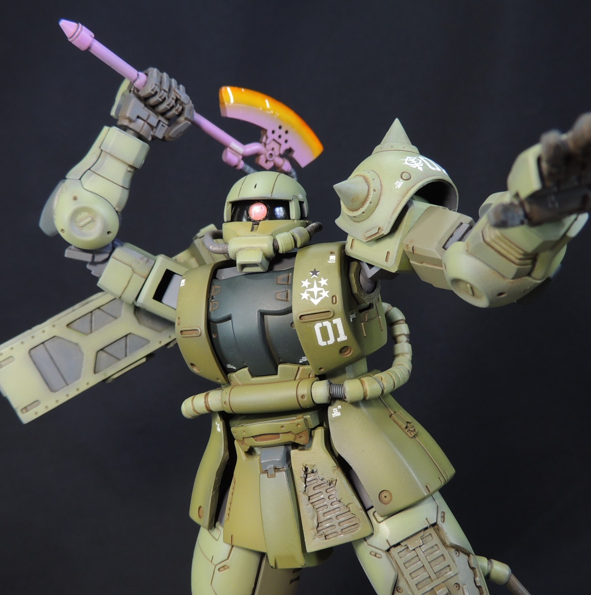 ＨＧ 1/144 ドアン専用ザク 塗装済み完成品 機動戦士ガンダム ククルス