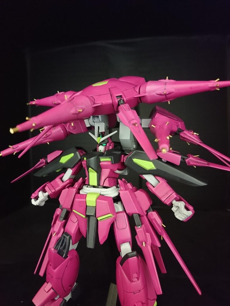 ジョイントセットを使っておりますので、頭上に持ってくることができます。特に意味はありませんが、王大人モードと、わたしは呼んでます。（男塾ですw。わかる人いるんかな……？）