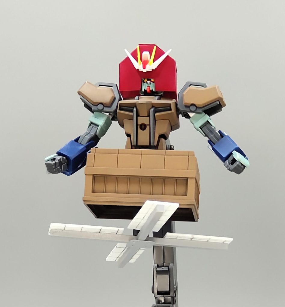 劇中のように風車に完全変形２（羽をしたにつけただけですが）