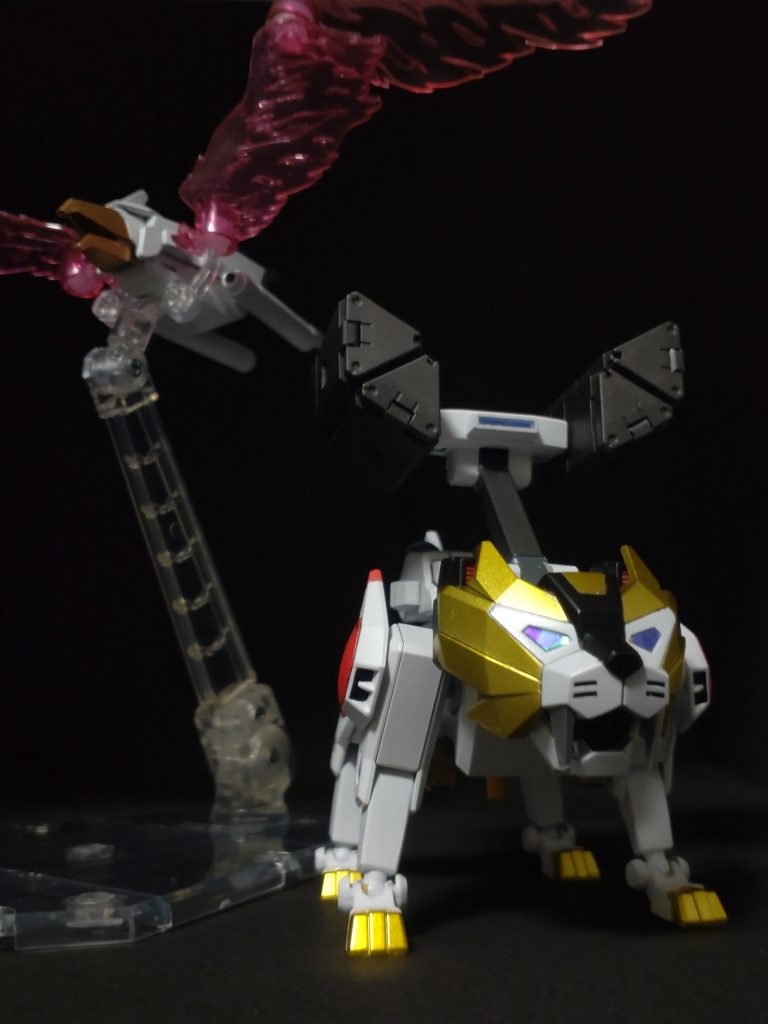 サポートメカ召喚！ダブルビームライフルはZZの正規の組み方をしたので、こちらもMSGのミサイルポッドを使用。