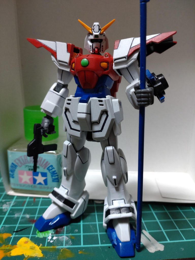 肩アーマー有りで。足のボリュームがあるので、肩アーマーあったほうがバランス良いかも。