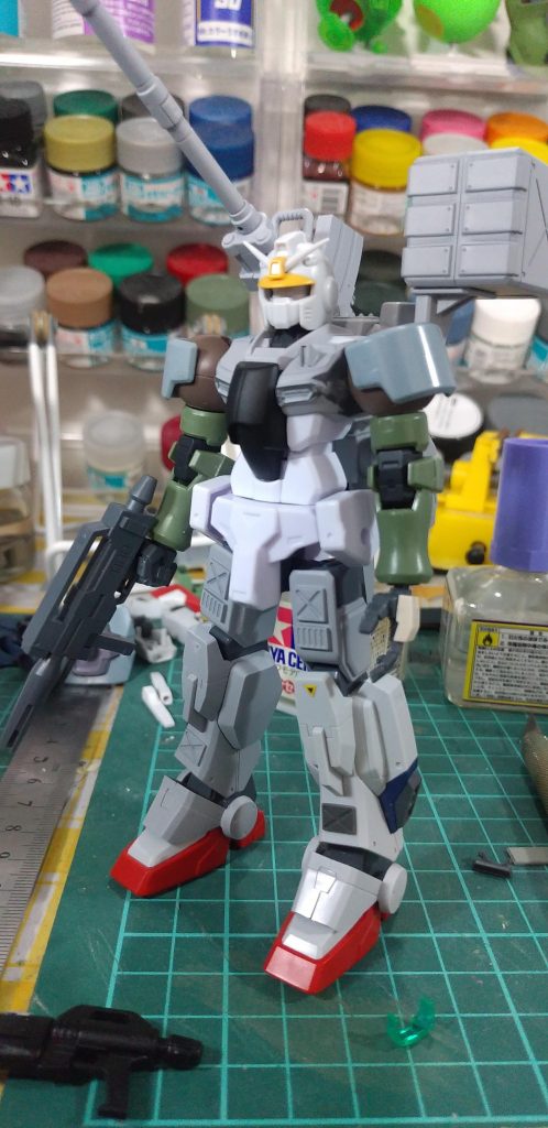 使ったパーツは頭：オリジンガンキャノン胴体・腰：GBNガードフレーム腕：リーオーNPD脚：旧ブルー三号機バックパック：Ez-アームズです٩(๑❛ᴗ❛๑)۶久しぶりの完成品でした！