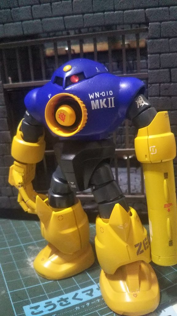 ＭＳＭ-07ＧＮ-MkⅡＧＮズゴックMkⅡジオン太陽炉搭載型MSの改修機です。単独で空を飛べる…空を飛ぶズゴック まさにエアーマンです。えっMkⅡ?