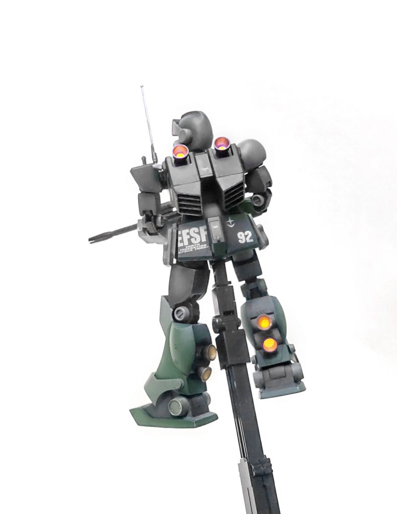 バーニアは蛍光色で塗ってUVライトで発光。