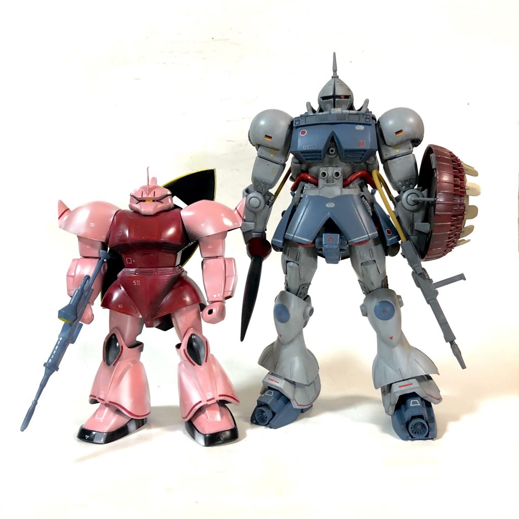 マ･クベ「シャアーッ、退けい！」「今の貴様の任務はガンダムを倒すことではないはずだ！」シャア「味方が苦戦しているのを見逃す訳にはいかんのでな」マ･クベ「私なりの戦い方があるからこそガンダムを引き込んだのだ」シャア｢任せたよ、マ・クベ大佐。来るぞ！」以前作ったギャンと。