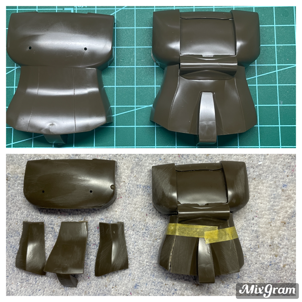 ウエストも絞ってます