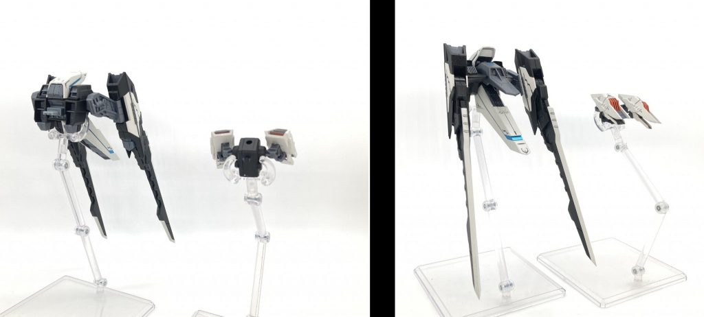 可変翼推進器 ヴァリアブルストライカーライトニングストライカーを中心にHMMシュナイダーユニットで、腰にもストライカーとセットの追加ブースターを制作。