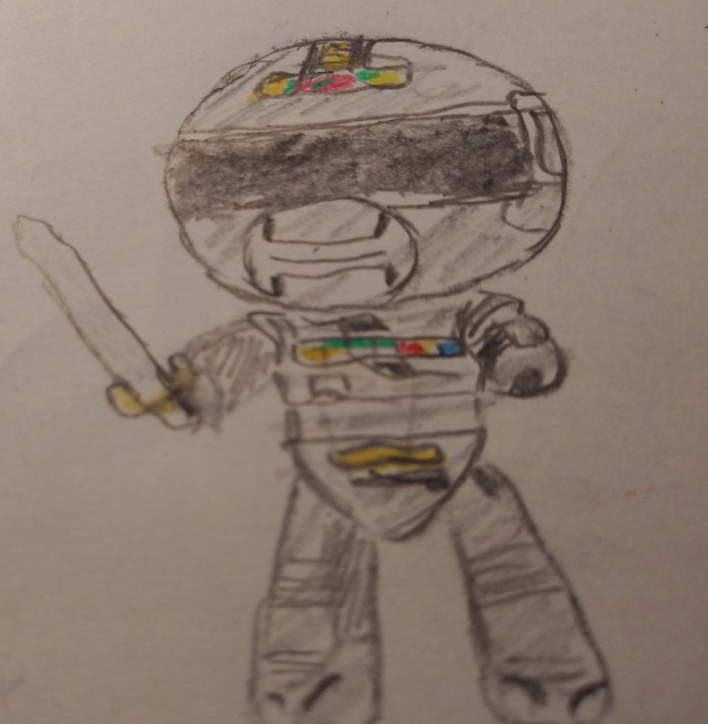 最後は、イメージ画。ガンダムマーカーの銀色がブームになった頃に、勢いで描いてました。(≧▽≦)今回は、これまで。