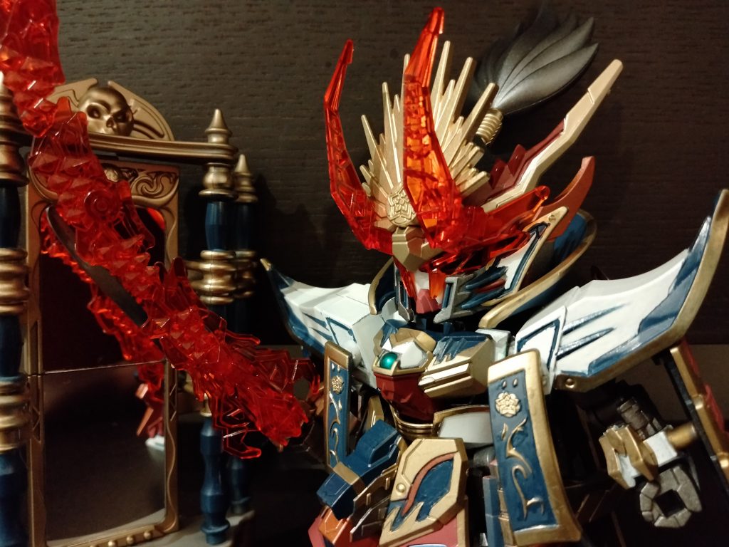 天守閣とともに燃え上がる信長