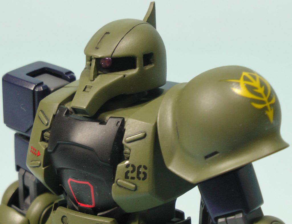 ザクⅠB型は、HGUCザクⅠスナイパータイプを芯に、オリジン版シャア専用ザクⅠなどをミキシングしています。