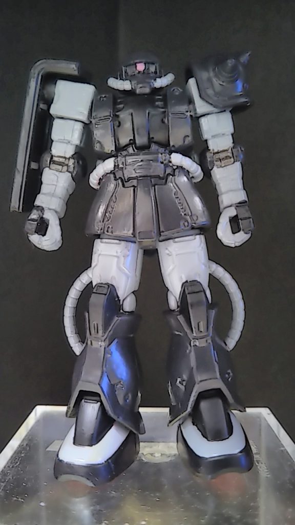 [ボルジャーノン　ギャバン・グーニー専用機]イメージカラー😊(本当は、ザクⅠなので…)　ミリシャの力の象徴【黒き魔人】です👍