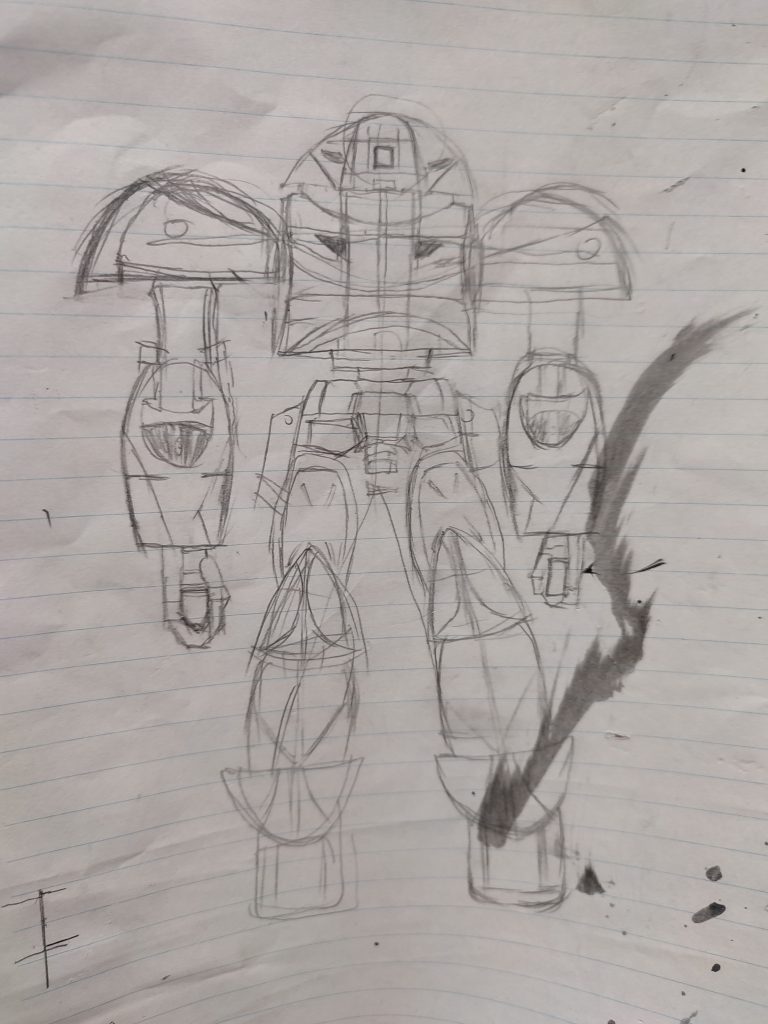 今回のミキシングは恐らく前人未踏のため、完成度を高めるため先ずは脳内完成イメージを紙に書き起こしてみました。この時がスモーっぽさが強調されてて一番好みでした