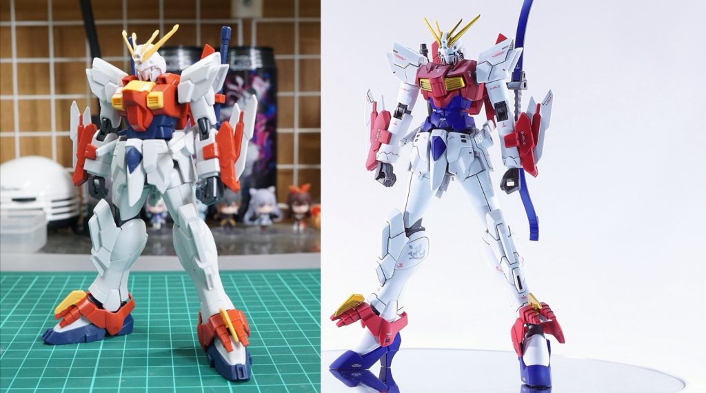 素組と比較。元も骨太で好きなんですが、レインが乗ってると思ったらちょっとアレなんで別物になるぐらい伸ばしましたね。