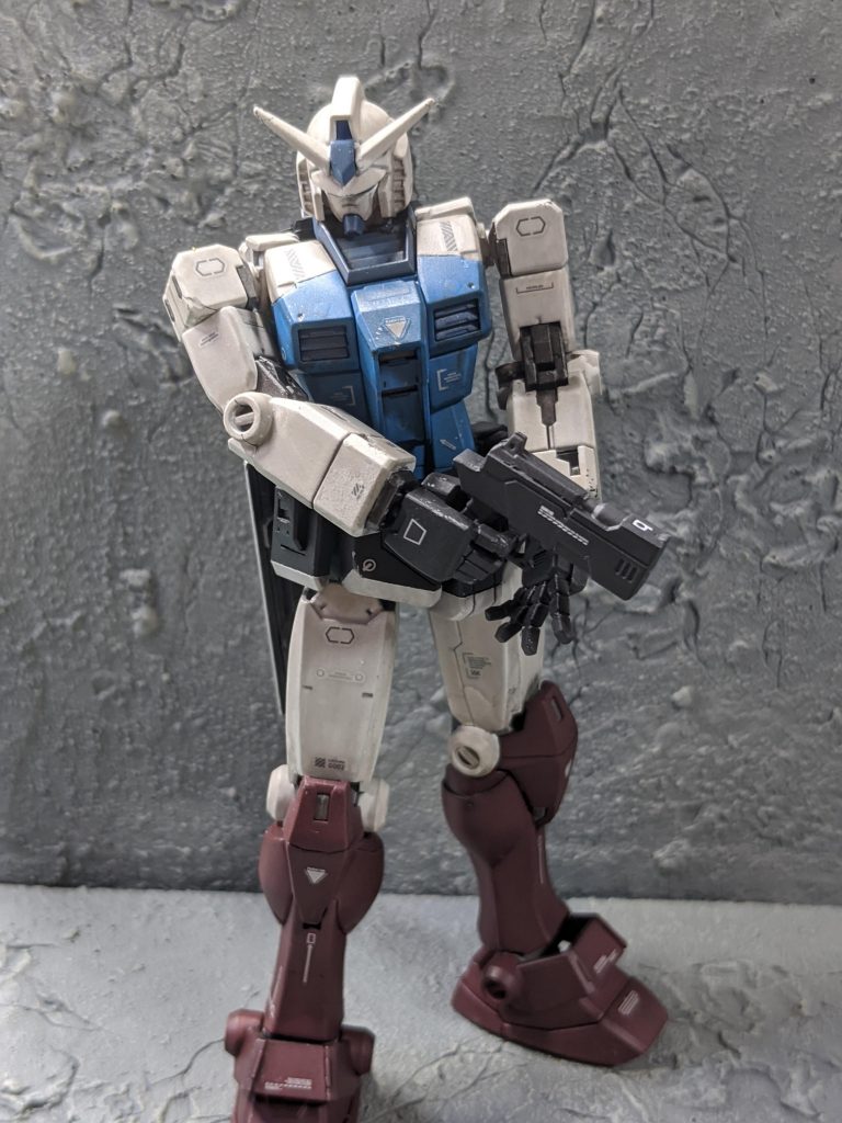 素体は「hgガンダム、BEYOND GLOBAL」を使っています。肩アーマーを取ったことでよりスマートなシルエットになりました😃