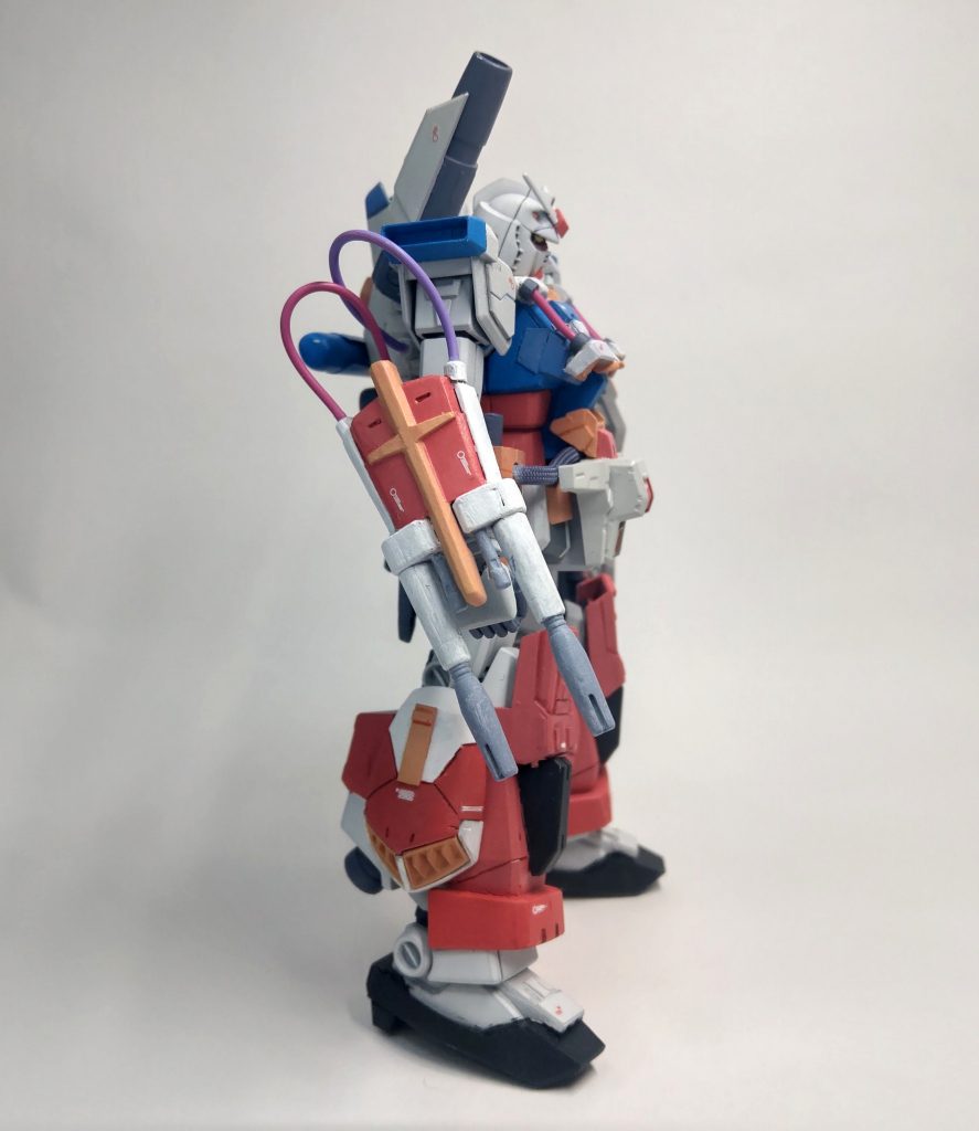 ダブルビームライフルの砲身はエコプラのライフル２つ使用。後、やたら余ってたストライクのシールド。