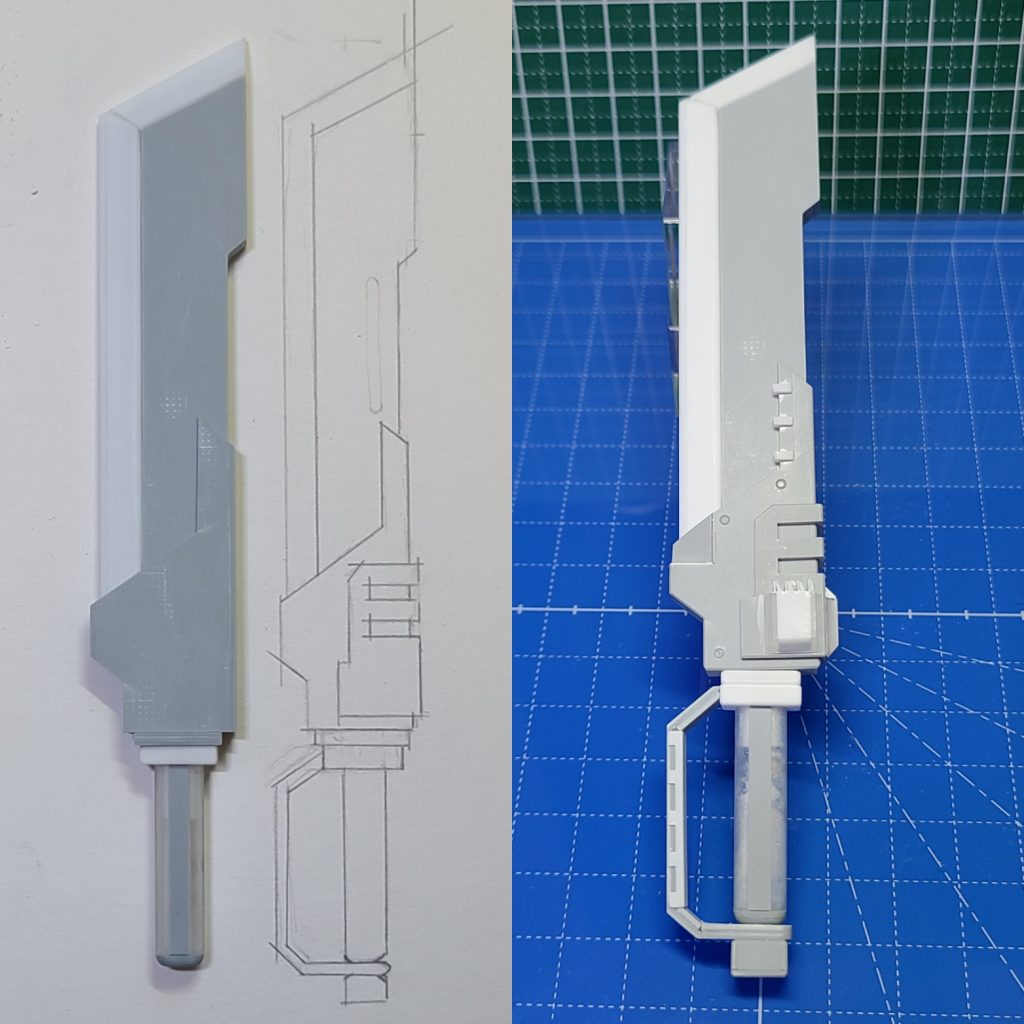 ブレードも全てプラ板、プラ棒、プラパイプからのスクラッチになります。