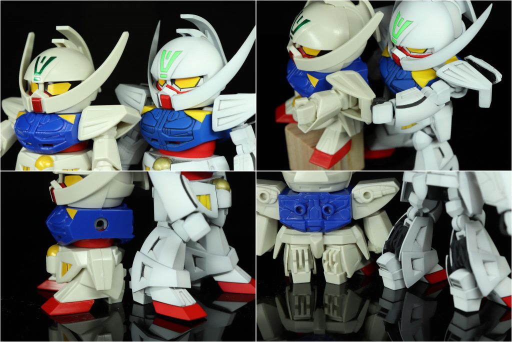 主な改造箇所は頭、腕、脚部です。腕はまだ箱組みでなんとかなりましたが、脚は微妙な曲線の重なりで、プラ板を曲げたりひねったりしながら気合で作り上げました。デザインしたシド・ミードは神様かな?