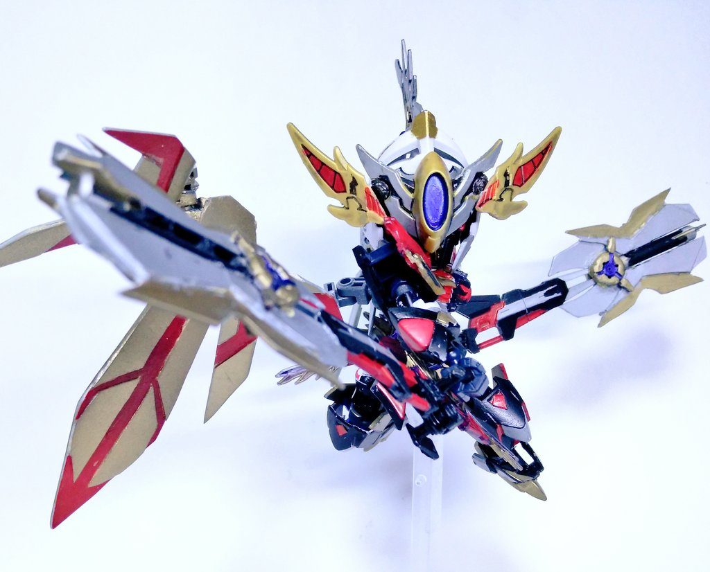 ジャベリンで。本体の可動域が圧倒的に上がり、かつ足が長くなったことで、ポージングの幅が広がりました。