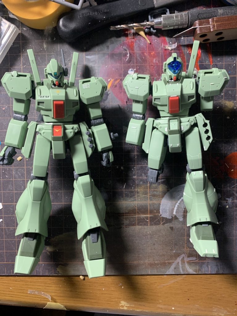 塗装前の素組み比較です。