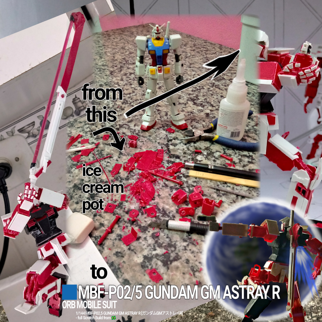 I haven't more photos, bur I cut and glue ice cream pot parts.More than a month to do GM-R.