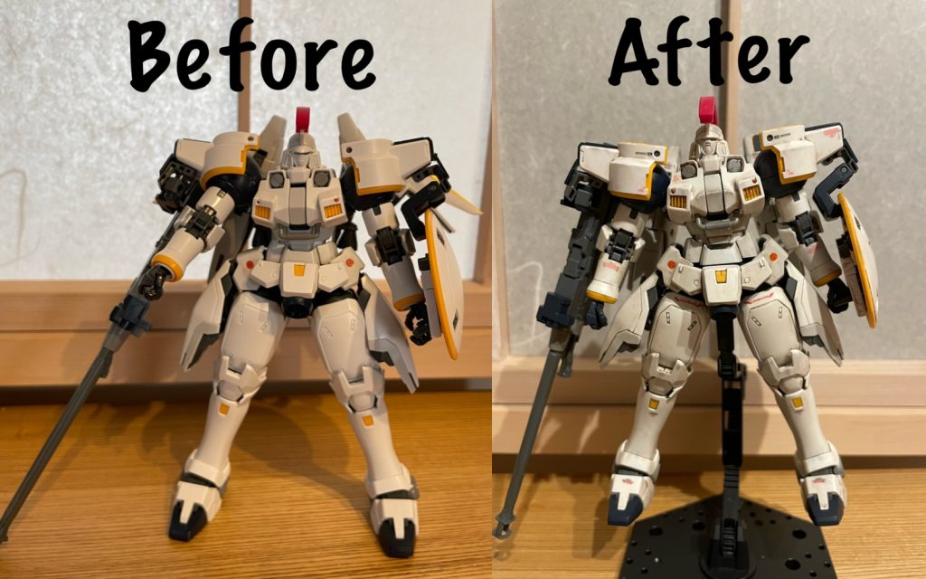 素組みとのビフォーアフター！大きくは変わってませんが、少しはリアリティが出たかと思います。