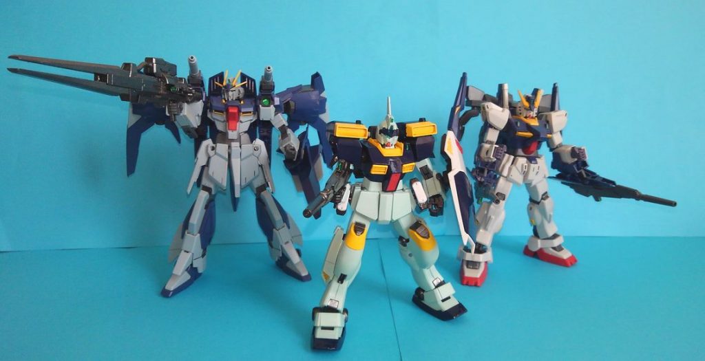 カラーリングは「ライトニングガンダム」を意識しましたがくしくも運営のカツラギさんっぽい色になりました。別名「ジムⅢゲームマスター」とでも名付けましょうか!?