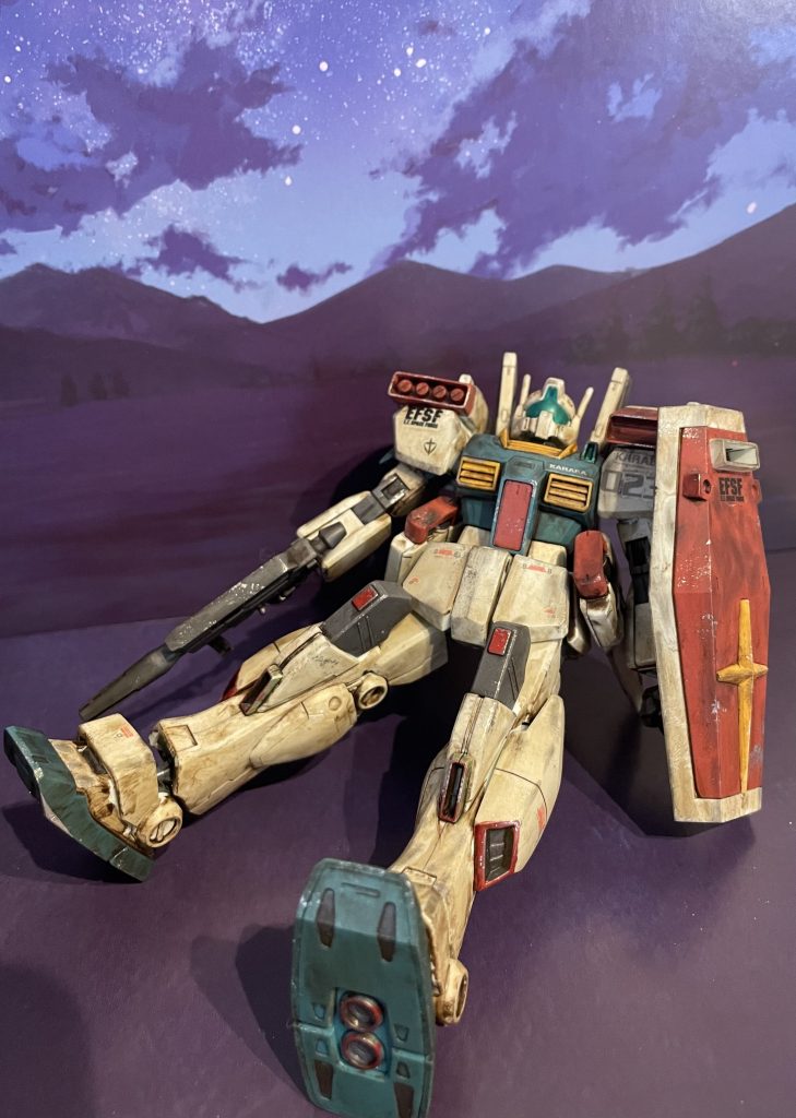 夜まで戦い続けたという設定でウェザリングをして仕上げました♪