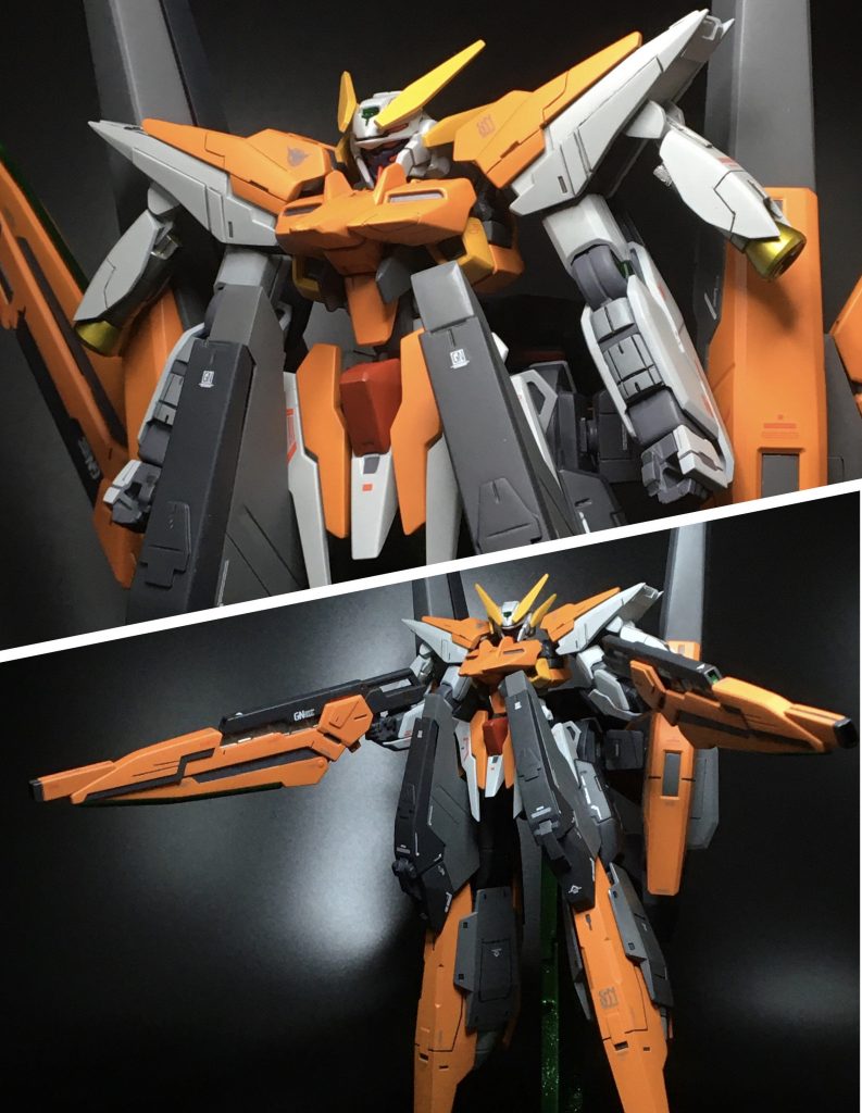 新規に作製したショルダーバーニアとGNソードダブルライフル。