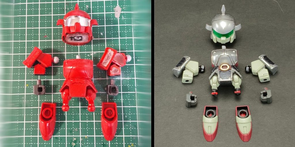 ●制作工程可動増加ヶ所・首・手首切断して、プラ棒接続です。他は腕裏の肉抜き穴埋めと、腰のベルト風加工をしたくらいです。