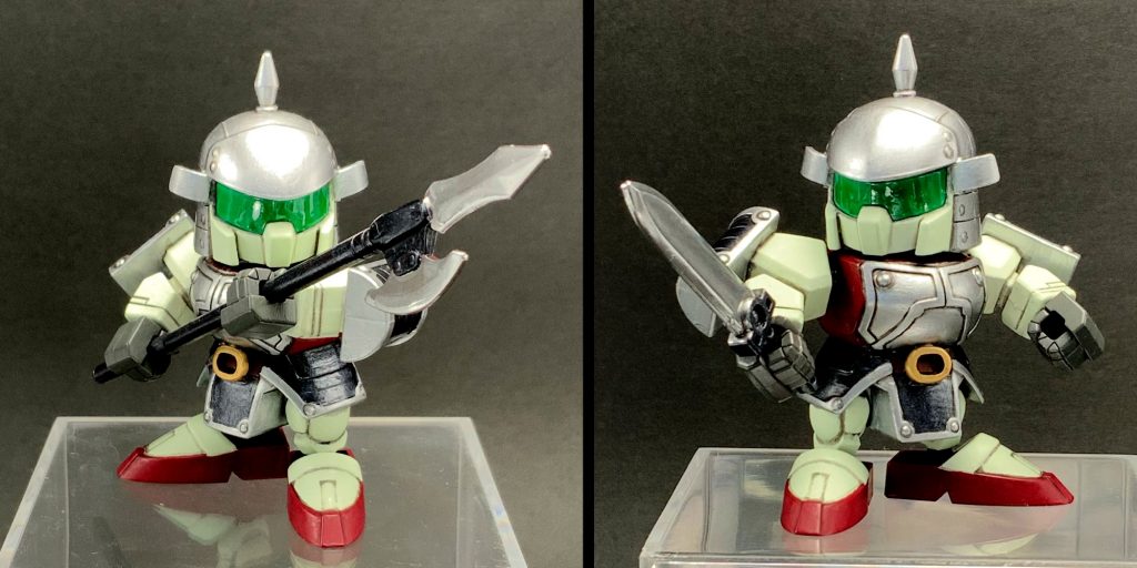 ●ポーズショット手首が回ると構えの表情幅が増して良いです。ハルバードの両手持ち可能も重要です。